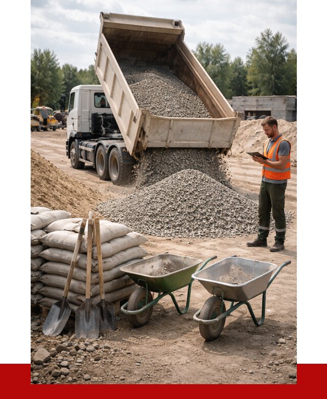 Доставка нерудных материалов в Устях-Лабинске от 1226 руб. | ПРОНЕРУДУлб