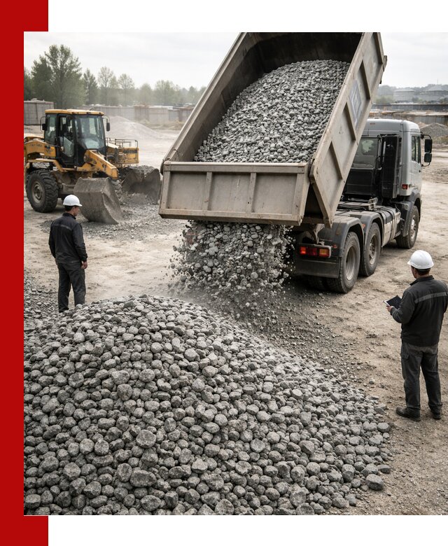 Доставка гранитного щебня фракции 20-40 в Устях-Лабинске
