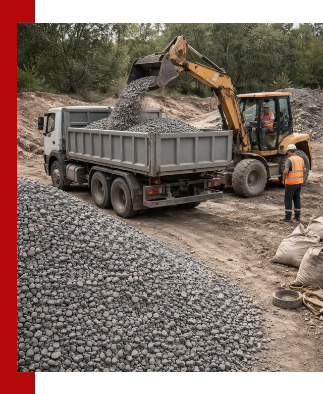 Доставка гравийного щебня в Устях-Лабинске оптом и в розницу