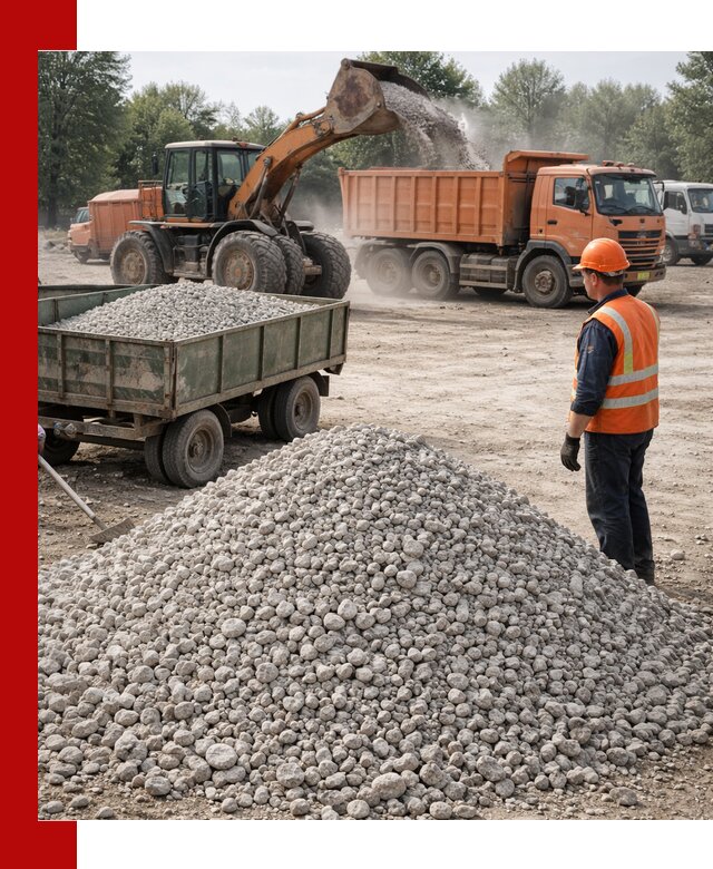 Доставка известнякового щебня фракция 20–40 в Устях-Лабинске