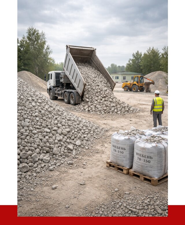 Известняковый щебень фракция 70-150 в Устях-Лабинске от 1277 р. | ПРОНЕРУДУлб