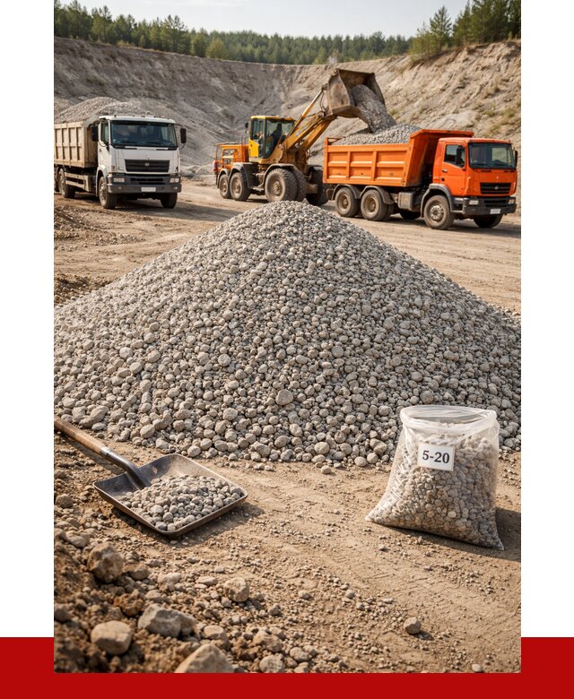 Доломитовый щебень фр. 5-20 в Устях-Лабинске от 4291 р. | ПРОНЕРУДУлб