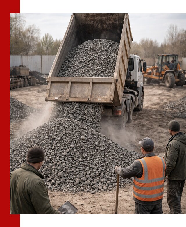 Доставка шлакового щебня в удобные сроки по выгодной цене в Устях-Лабинске