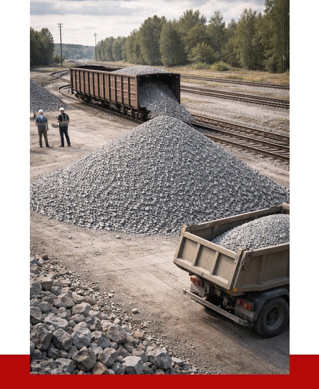 Железнодорожный щебень 20-60 в Устях-Лабинске от 1737 р. | ПРОНЕРУДУлб