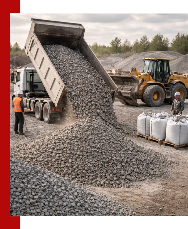 Бетонный щебень фракция 5–20 с доставкой в Устях-Лабинске