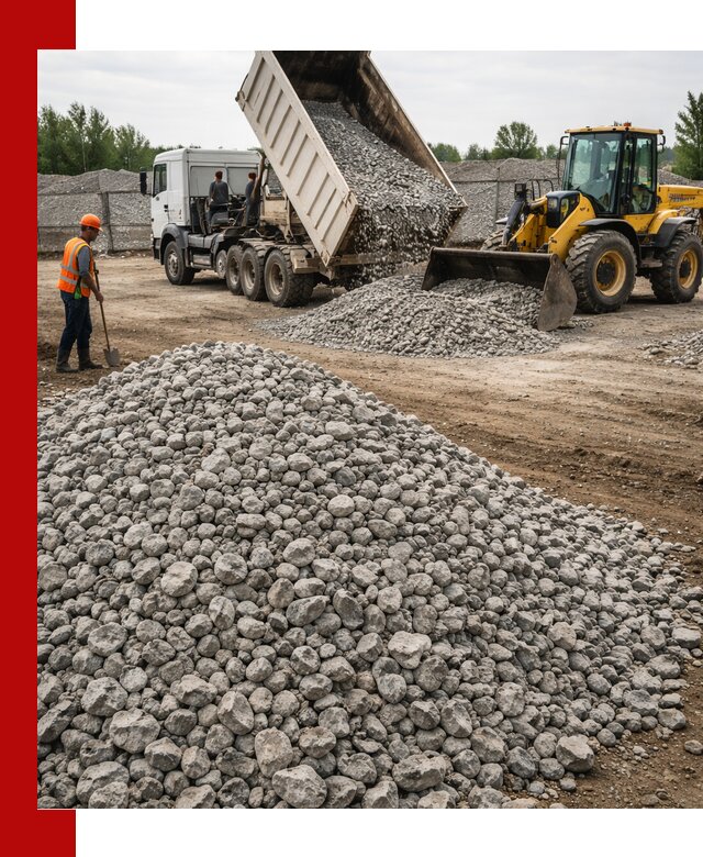 Доставка бетонного щебня фракции 40-70 в Устях-Лабинске