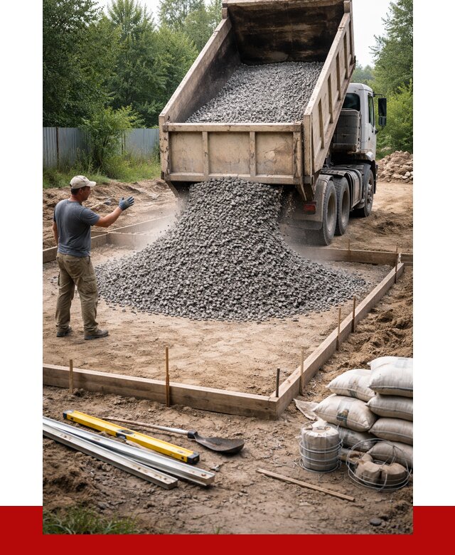Купить щебень для фундамента в Устях-Лабинске от 4597 р. | ПРОНЕРУДУлб