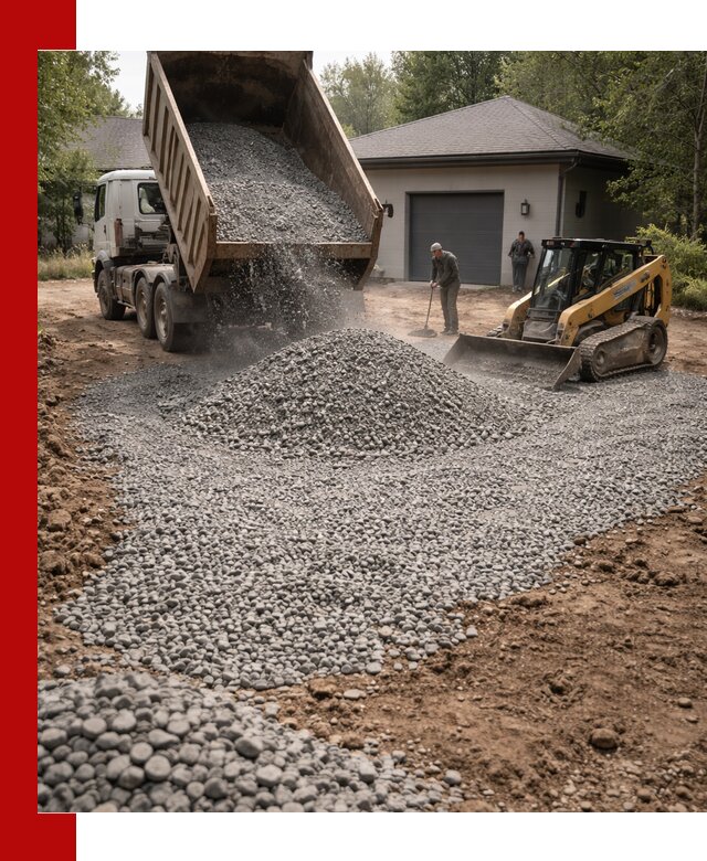 Щебень для парковки в Устях-Лабинске: доставка и укладка качественного материала