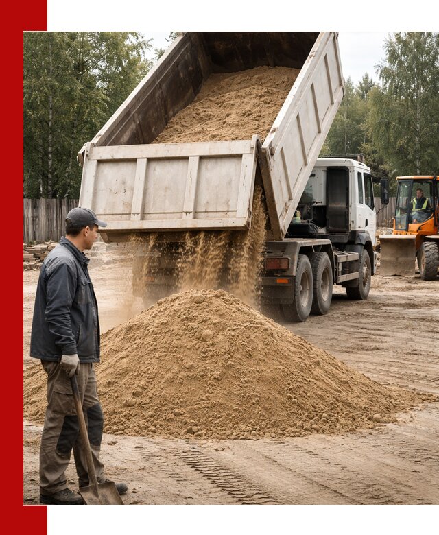 Доставка и продажа песка с разгрузкой в Устях-Лабинске
