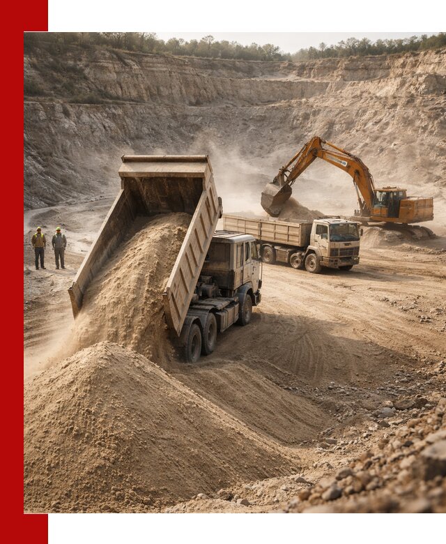 Карьерный песок навалом с доставкой в Устях-Лабинске