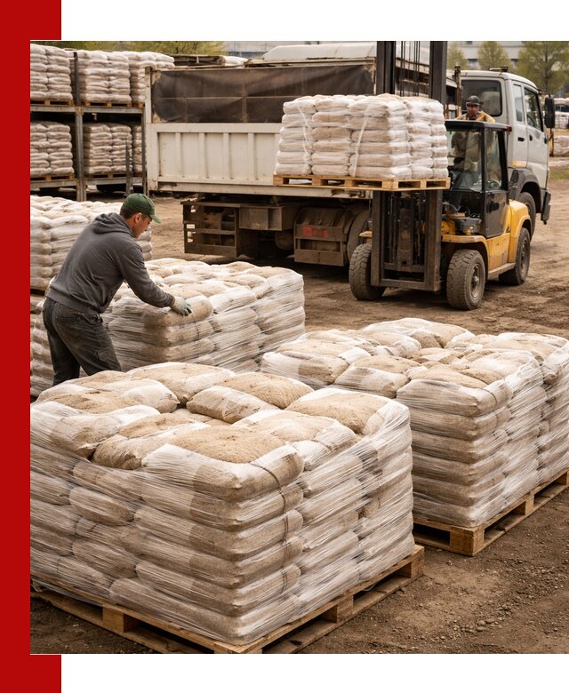 Карьерный песок в мешках с доставкой в Устях-Лабинске
