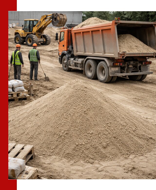 Доставка и продажа мытого речного песка в Устях-Лабинске