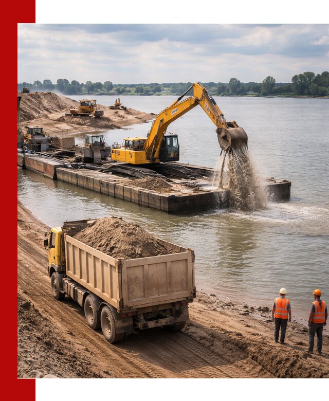 Намывной песок с доставкой в Устях-Лабинске оптом и в розницу