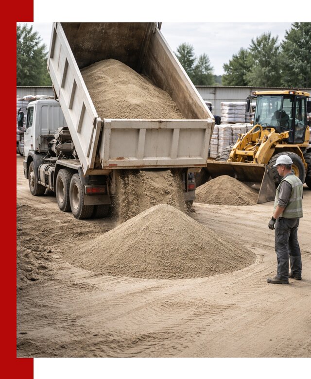 Поставка и доставка песка для бетона в Устях-Лабинске