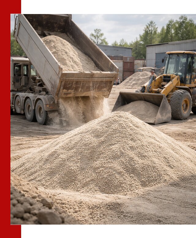 Кварцевый песок с доставкой в Устях-Лабинске для строительных работ