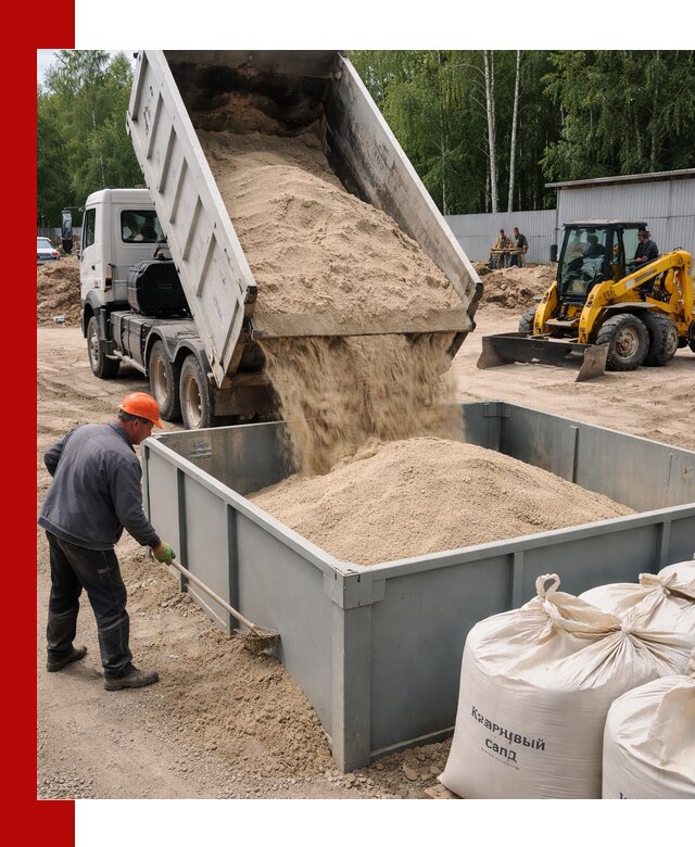 Кварцевый песок для фильтра в Устях-Лабинске — доставка и качество