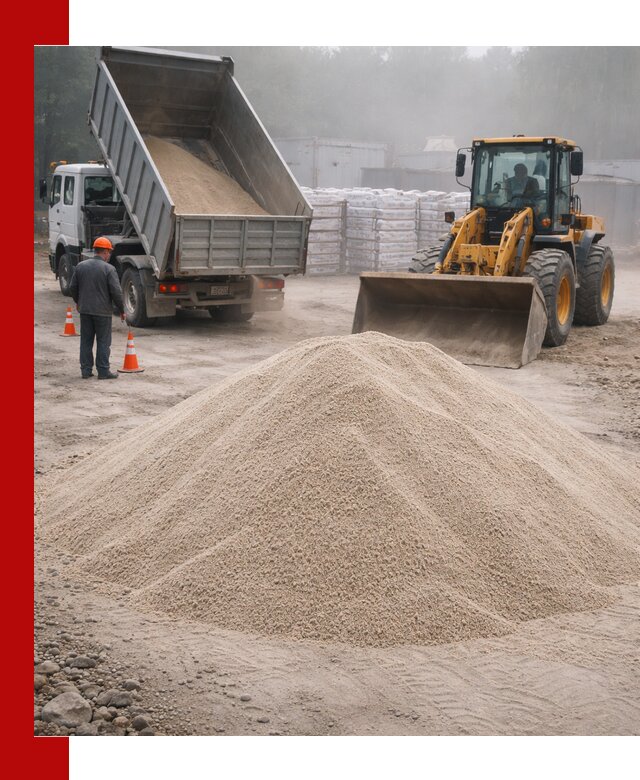 Кварцевый песок фракция 0–8 для стройработ в Устях-Лабинске