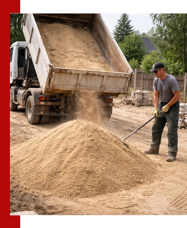 Доставка сухого песка самосвалами в Устях-Лабинске