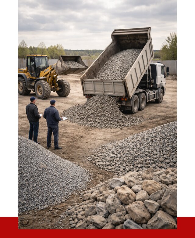 Гравий и камень с доставкой в Устях-Лабинске от 4291 р. - ПРОНЕРУДУлб