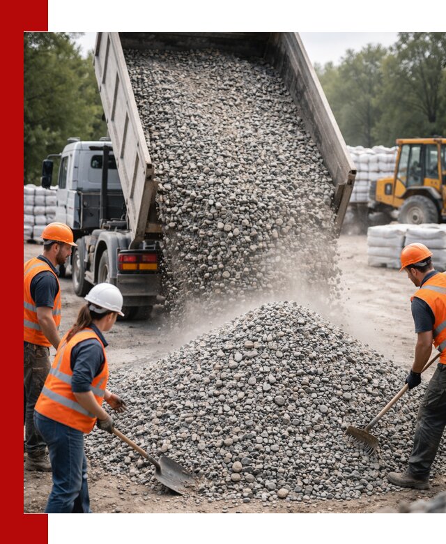 Доставка гравия и камня в Устях-Лабинске оптом и в розницу