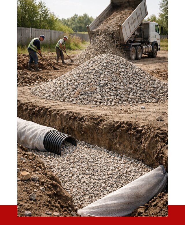 Гравий для дренажа в Устях-Лабинске от 2248 р., доставка ПРОНЕРУДУлб