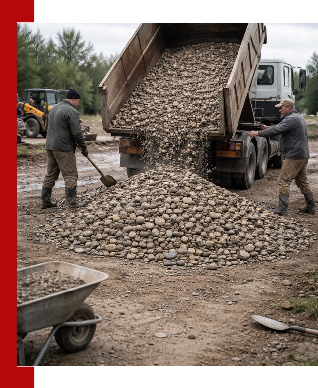 Доставка гальки речной оптом и в розницу в Устях-Лабинске