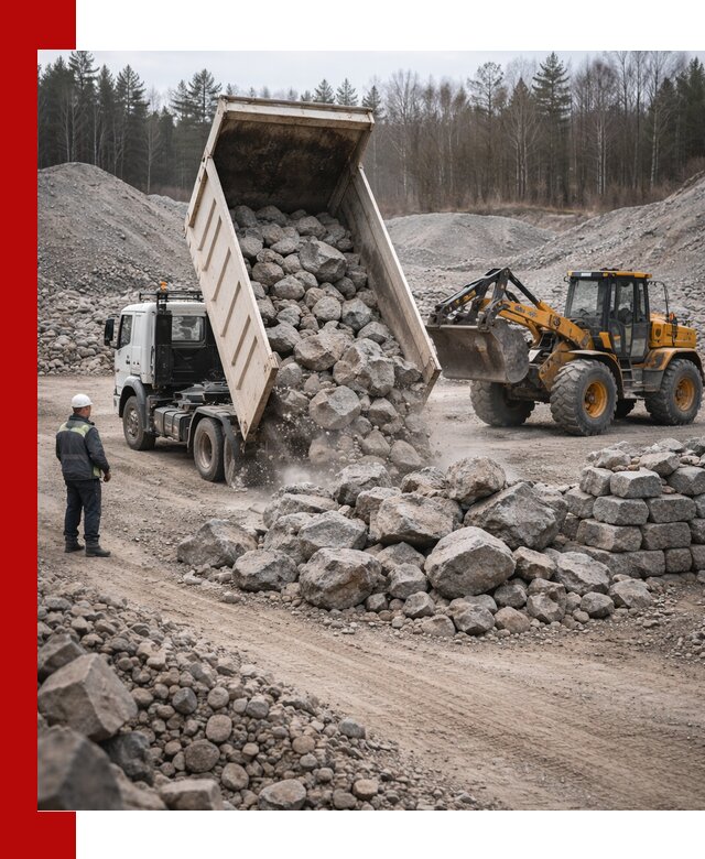 Доставка и продажа бутового гранитного камня в Устях-Лабинске