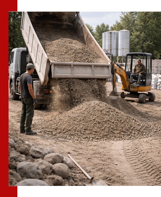 Доставка ПГС С3 в Устях-Лабинске самосвалами и миксерами