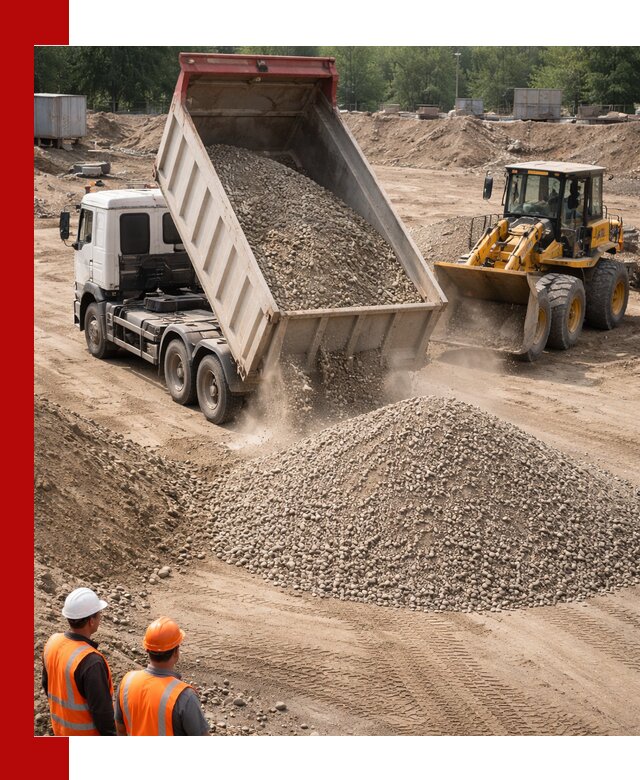 Щебень с песком (ЩГПС С2) с доставкой в Устях-Лабинске
