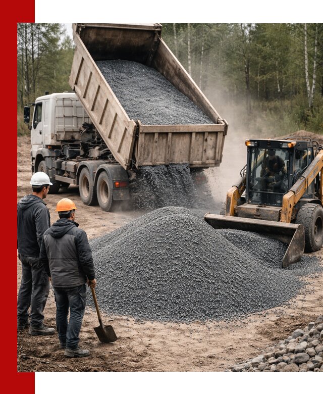 Гранитный отсев 0-5 с доставкой и разгрузкой в Устях-Лабинске