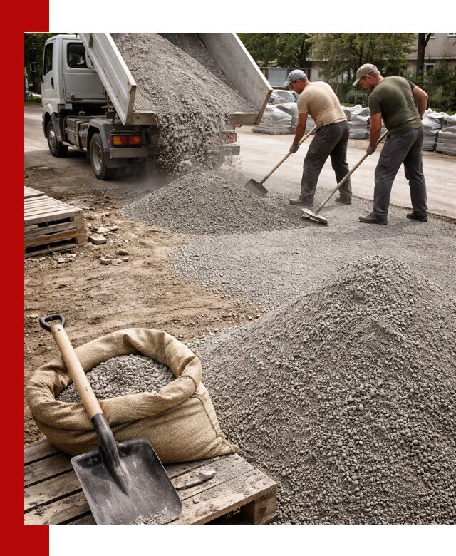 Отсев для тротуарной плитки в Устях-Лабинске — доставка и укладка