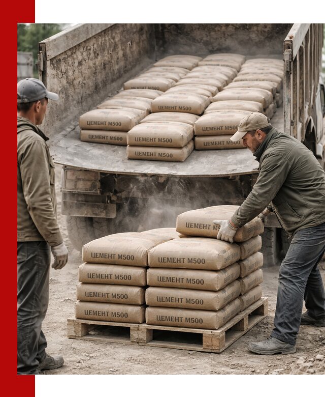 Цемент М500 с доставкой самосвалом в Устях-Лабинске