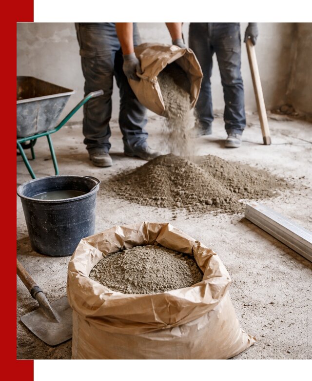 Доставка сухой смеси для стяжки в Устях-Лабинске