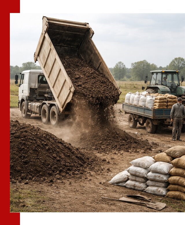 Доставка грунта и удобрений оптом в Устях-Лабинске для сельхоз и строительства