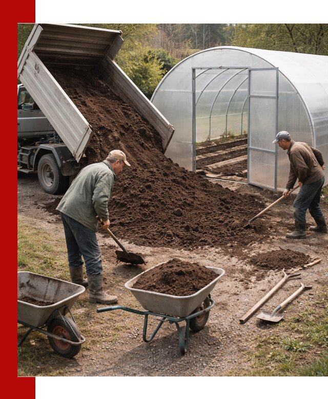 Грунт для теплицы с доставкой в Устях-Лабинске — плодородный субстрат под растения
