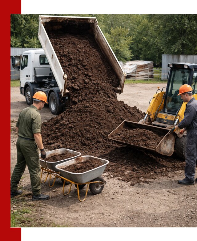 Доставка торфо-земляной смеси в Устях-Лабинске для огорода и ландшафта