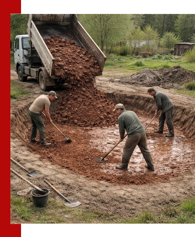 Купить качественную глину для пруда в Устях-Лабинске