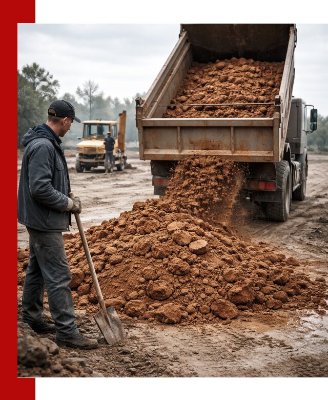 Глина для засыпки в Устях-Лабинске с доставкой самосвалами