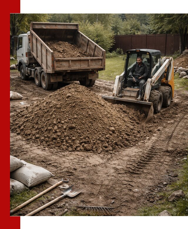 Суглинок для планировки участков в Устях-Лабинске с доставкой и выгрузкой