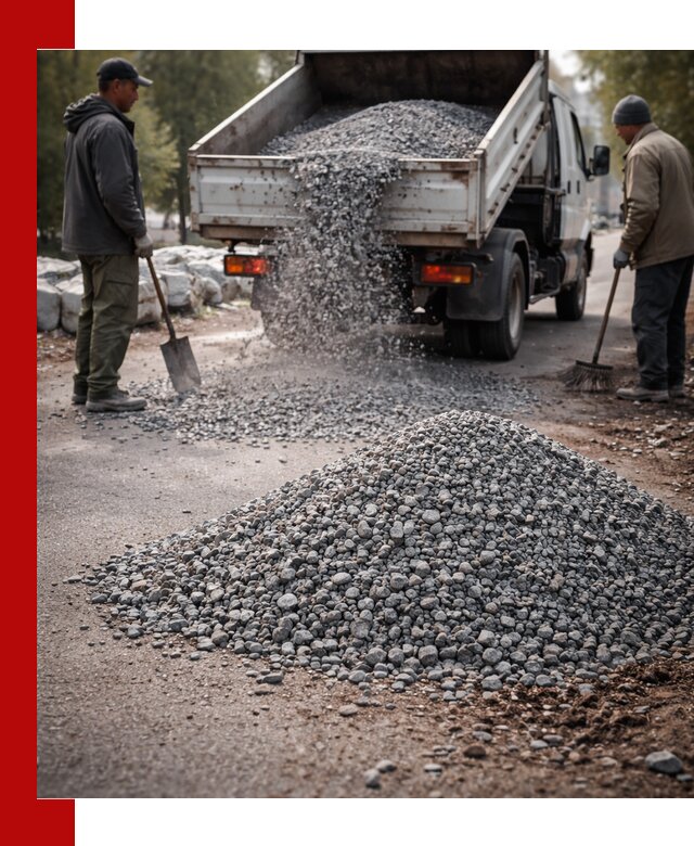 Гранитная крошка для посыпки дорог и тротуаров в Устях-Лабинске