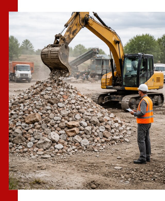Доставка и вывоз строительного боя в Устях-Лабинске