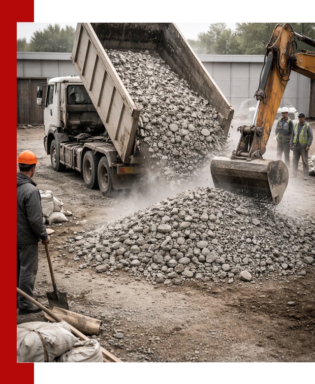 Доставка дробленого бетона в Устях-Лабинске оптом и в розницу