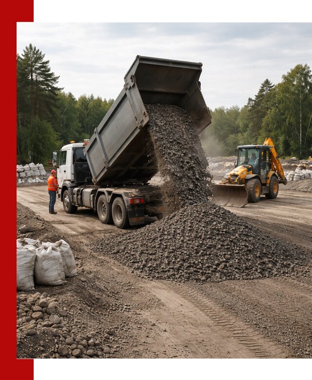 Доставка дробленого асфальта в Устях-Лабинске для дорожных работ