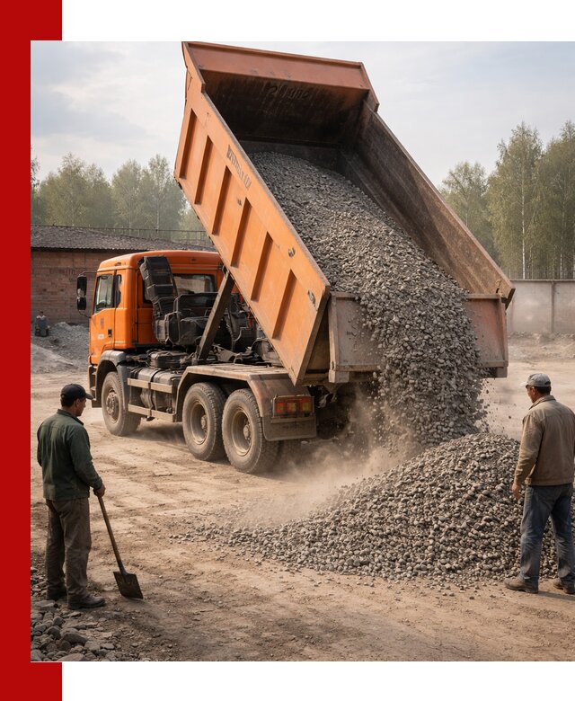 Доставка самосвалом 20 м3 в Устях-Лабинске быстро и надежно