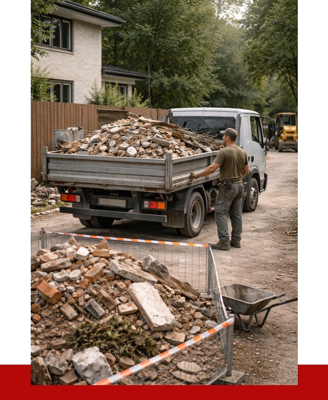 Вывоз строительного мусора с погрузкой в Устях-Лабинске от 7662 р | ПРОНЕРУДУлб