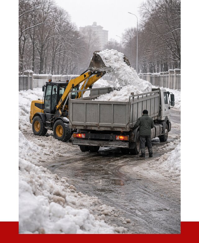 Вывоз снега с погрузкой в Устях-Лабинске от 3576 р. ПРОНЕРУДУлб