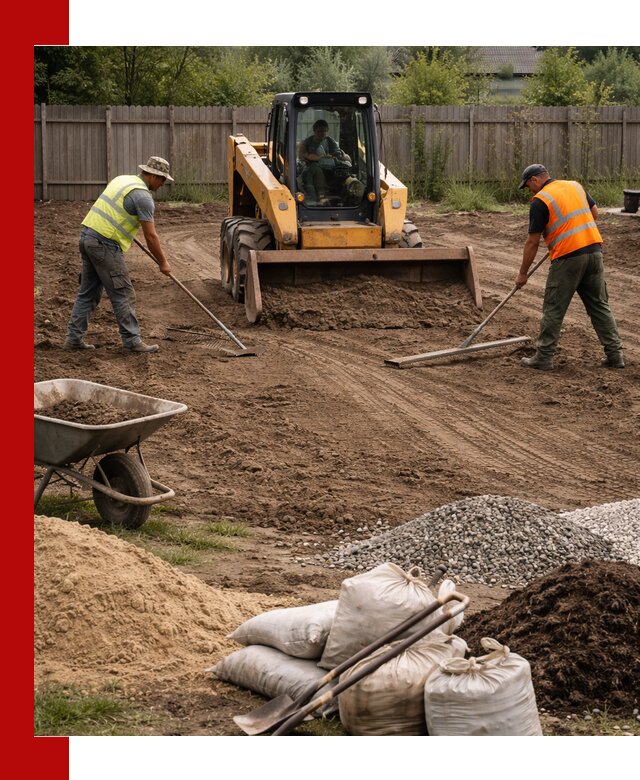 Выравнивание участка под строительство и благоустройство в Устях-Лабинске