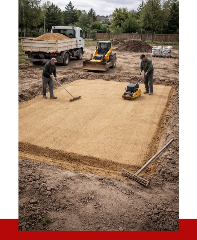 Устройство песчаной подушки в Устях-Лабинске от 4597 р. ПРОНЕРУДУлб